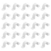 100Pcs PVC Pipe Straps, 16mm(5/8") Plastic 2 Holes PVC Pipe Mounting Bracket