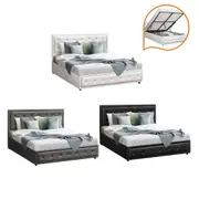 Oikiture Bed Frame Queen Double King Single Size Gas Lift Base With Storage