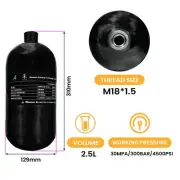 TUXING 4500Psi Carbon Fiber Air Tank 2.5L High Pressure Composit Diving Cylinder