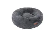 Paws & Claws 70cm x 70cm Large Calming Plush Pet Dog Round Bed Mattress Grey