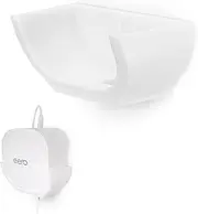 Screwless Wall Mount for Eero 6 Mesh WiFi Holder, Custom Design (NOT Compatible with Eero Pro 6 / Beacon), Strong VHB Adhesive, No Tools, No Mess, White by Brainwavz