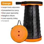 NNEDSZ Black and Orange Splicing Color Portable Outdoor Telescopic Folding Stool