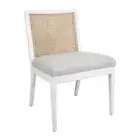 NEW Cafe Lighting Kane White Rattan Dining Chair Natural Linen