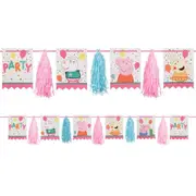 Peppa Pig Confetti Tassel Garland Banner 3m