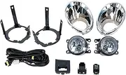 1 Set Car Front Bumper Fog Lamp Light Wires Switch Cover Frame Cap Lid Bezel Kit，Compatible With Nissan NV200 2010-2018