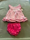Good Lad Baby Girl's Smocked Watermelon Bloomer Set 12m. NWT Pink Stripe