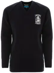 Wool Pullover Navy With Emb Logo