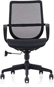 Stable Lift Swive Office Chair，Comfortable Breathable Mesh Fabric Desk Chair with Nylon Feet，Silent Pulley Computer Chair Mobile