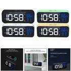 Music LED Digital Alarm Clock Temperature Humidity Date Display for Home