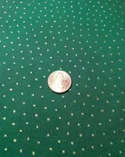 Cotton Sewing Fabric Christmas Green Polka Gold Dot St Patrick's 3 yd x 44"