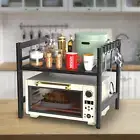 Extendable Microwave Shelf, Adjustable Toaster Oven Rack Kitchen Counter Top Org