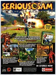 Vintage Print Ad 2001 Serious Sam Second Encounter PC Original Promo Poster Art