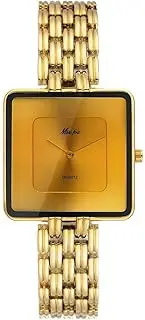 [Generic] Stylish Couple's Square Dial Watch – Quartz Movement, Stainless Steel Strap, 30M Waterproof, Classic Decorative Timepiece for Men & Women