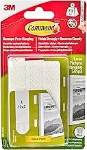 Command Picture & Frame Hanging Strips Value Pack, Large, White, 12-Pairs (17206-12ES)