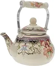 Ciieeo Practical 2.0l Enamel Tea Pot Whistling Kettle for Stovetop Safe and Elegant Kitchen Water Pot