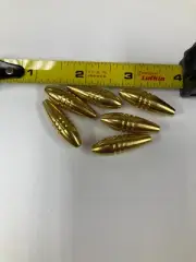 1/3 oz Gold or Silver Plated Lure Bodies for DIY Fishing Lures 6ct