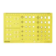 Top View 2 Ring and Gemstones Jewellery Templates Drafting Tools Jewellery Designing Stencils