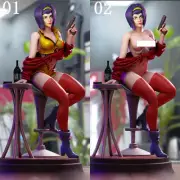 Faye Valentine 1/8 1/6 1/4 3D print figure Model Kit Unpainted Unassembled GK