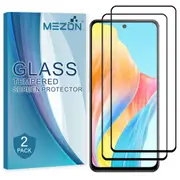 [2 Pack] Full Coverage OPPO A98 5G Tempered Glass Crystal Clear Premium 9H HD Screen Protector by MEZON (OPPO A98 5G, 9H Full) – FREE EXPRESS