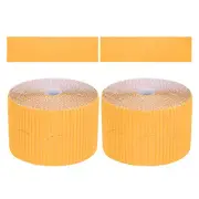 2Pcs 3.9inch x 131.2ft Bulletin Board Border, Golden Yellow (1.3mm)