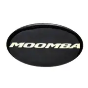 Moomba Boats Raised Emblem Decal | 3 1/2 x 2 Inch Glossy Black