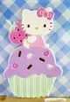 【震撼精品百貨】Hello Kitty 凱蒂貓 KITTY立體貼紙-草莓 震撼日式精品百貨