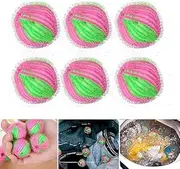 6 Pieces Washing Ball, Reusable Laundry Wash Balls for Washing Machine, Nylon Stain Removal Laundry Balls