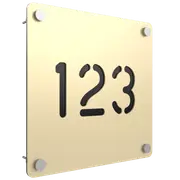 ProtectorAl 280 x 280mm Primrose Aluminium Cut Through Custom House Sign