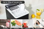 Ice Cube Maker 1.2L Capacity Automatic Cleaning 12kg of Ice/Day Kogan (Black)
