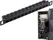 Patch Panel 12 Port,Cable Organizer Panel | Unshielded Cat5e/Cat6 Cable Wiring Rack for Cord Management, Wire Organizer Stand