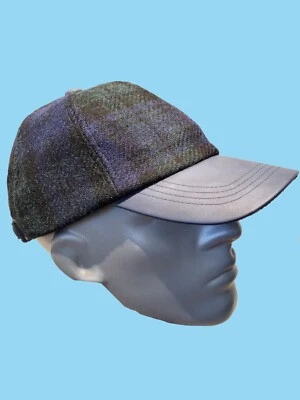 Harris Tweed® Hartside Baseball Cap HS52 OSFM in BLACKWATCH TARTAN