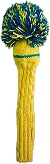 Jan Craig Handmade Driver Headcover 460cc Yellow/Kelly/Indigo