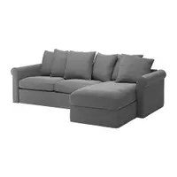 在飛比找IKEA優惠-IKEA 附躺椅三人座沙發床, ljungen 中灰色, 4