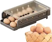 Rolling Egg Tray, Automatic Rolling Fridge Egg Organizer, Stackable Egg Dispenser, Egg Organizer For Refrigerator, Fridge Egg Storage Organizer, Egg Organizer With Slide, 14 Egg Holder For Refrigerato