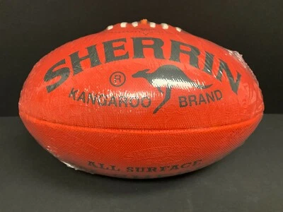 OFFICIAL AFL SHERRIN SYNTHETIC KIDS FOOTBALL SIZE 5 RED Premiers MCG