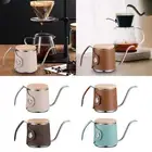 Pour over Kettle PU Leather Wrap Gooseneck Spout Narrow Drip Kettle Drip Coffee
