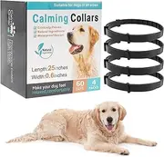 Calming Collar for Dogs, 4 Packs Dog Calming Collar Pheromones Calm Last 60 Days, Relieve Bad Behavior, Separation Fear, Flexible Adjustable for All Small Medium and Large Dog