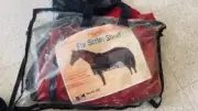 Scrim Fly Sheet 70" Red w/ Black Trim Buckle Front With Leg Straps NEW