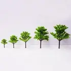 Model Tree Scene Layout Plastic Tree Roadway Sand Table Scenery 20Pcs 4CM