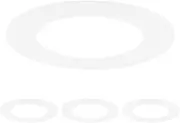 uxcell 4-Pack Goof Rings for 3 Inch Recessed Lights, 3" ID 4.7" OD Durable Plastic Trim Ring Flush Mount White Can Light Trim Ring Cover for Ceiling Can Downlights