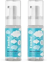 TUSHÉ Toilet Paper Foam. Eco-Friendly Flushable Instant Wet Wipe Alternative. Aloe Vera, Witch Hazel, & Vitamin E. Plumbing & Septic Safe. Unscented. 50ml (1.69 Fl Oz) 1-Pack