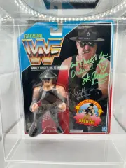 WWF Series 3 Sgt. Slaughter Signed Hasbro JSA w Case WWE