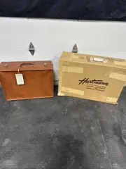 Vintage Hartmann Continental Brown Leather Luggage Bag New With Tags, Box/keys
