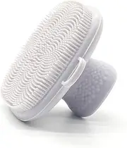 Mini Silicone Face Scrubber Exfoliator Brush, Manual Facial Cleansing Brush Pad Soft Face Cleanser for Exfoliating and Massage Pore for All Skin Types (White, One size)