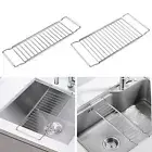 Sink Drying Rack Sink Colander Portable for Cups Easy Clean Adjustable Stainless