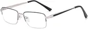 Men's Blue Light Glasses Business Half Frame Metal Blue Light Blocking Glasses Anti-Eye Fatigue Computer Monitor Gaming Glasses C,1