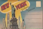 NEW YORK Gateway of America ~ LINEN Folder 18 Views