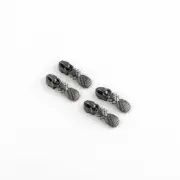 Sallie Tomato - Four Pineapple Zipper Pulls in Gun Metal