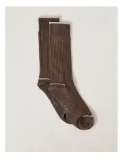 [Blaq] Rib Socks in Latte Marle
