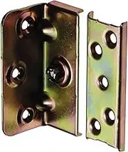 Bed Connecting/Connector Corner Fixing Brackets Steel Plate System Manufactured from Steel Yellow Galvanised- 90mm Height